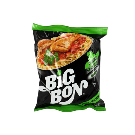 BIGBON Лапша б/п туш курица+соус Сальса Пакет 75*48